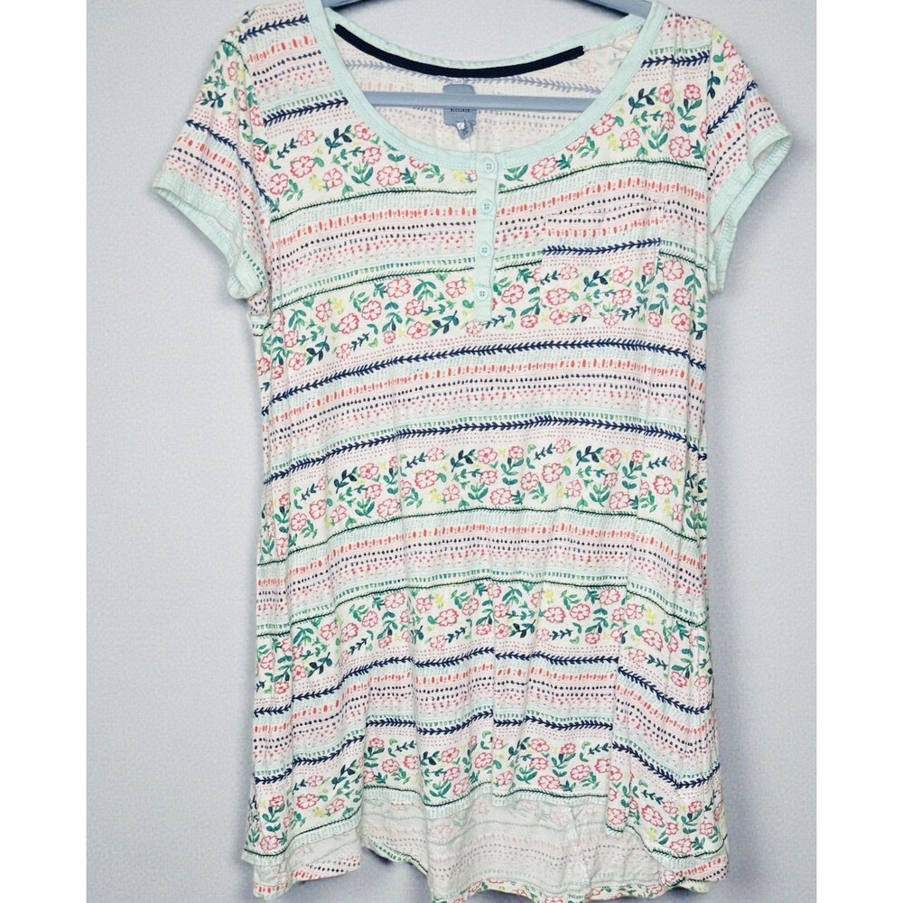 JANE AND BLEECKER Cotton/Rayon Pajamas Gown T-Shirt Dress Women's Sz S